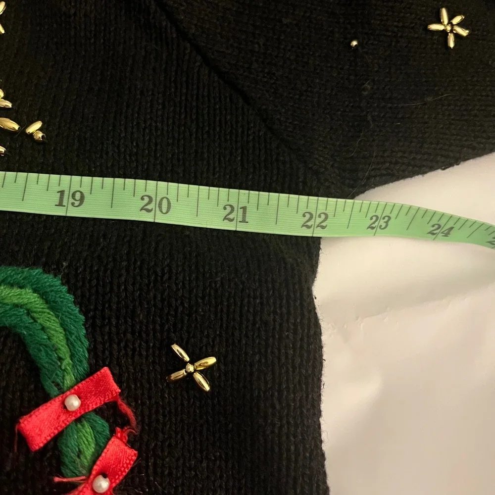 VTG 90s‎ Designer Originals Studio Festive Christmas Sweater Holiday Sparkle L